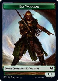 Elf Warrior // Icy Manalith Double-Sided Token [Kaldheim Tokens] | Anubis Games and Hobby