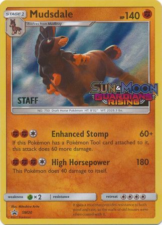 Mudsdale (SM20) (Staff Prerelease Promo) [Sun & Moon: Black Star Promos] | Anubis Games and Hobby