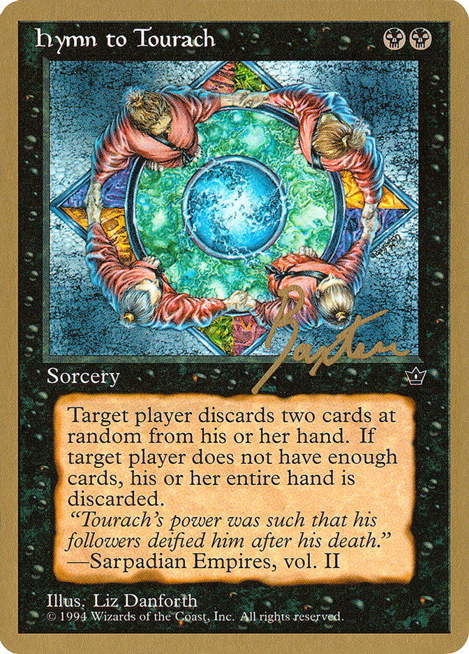 Hymn to Tourach (Circle) (George Baxter) [Pro Tour Collector Set] | Anubis Games and Hobby