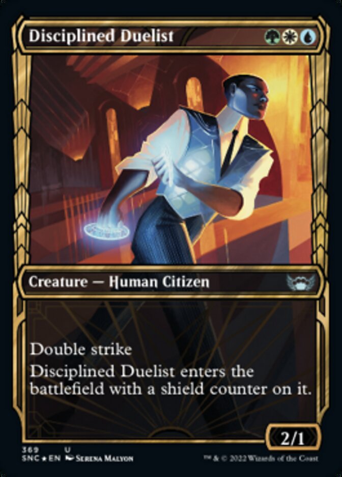 Disciplined Duelist (Showcase Golden Age Gilded Foil) [Streets of New Capenna] | Anubis Games and Hobby