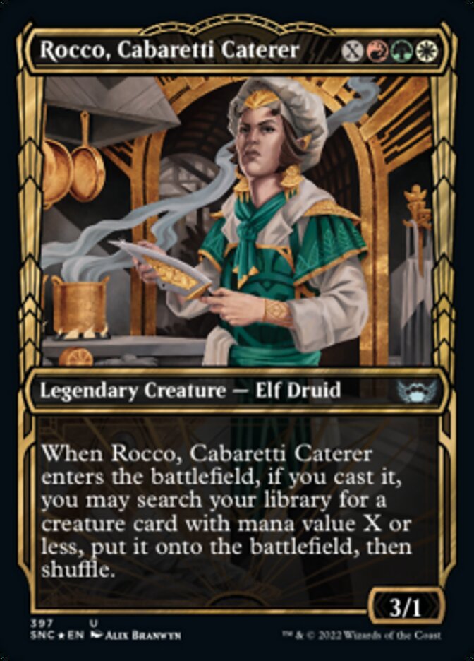 Rocco, Cabaretti Caterer (Showcase Golden Age Gilded Foil) [Streets of New Capenna] | Anubis Games and Hobby