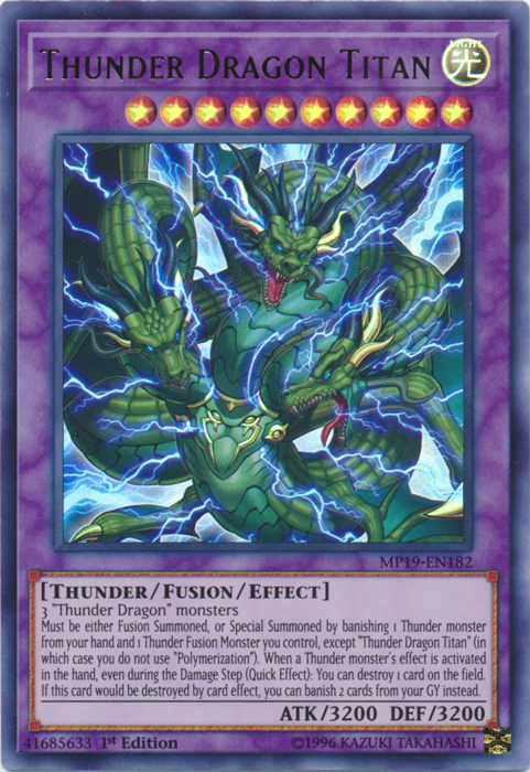 Thunder Dragon Titan [MP19-EN182] Ultra Rare | Anubis Games and Hobby