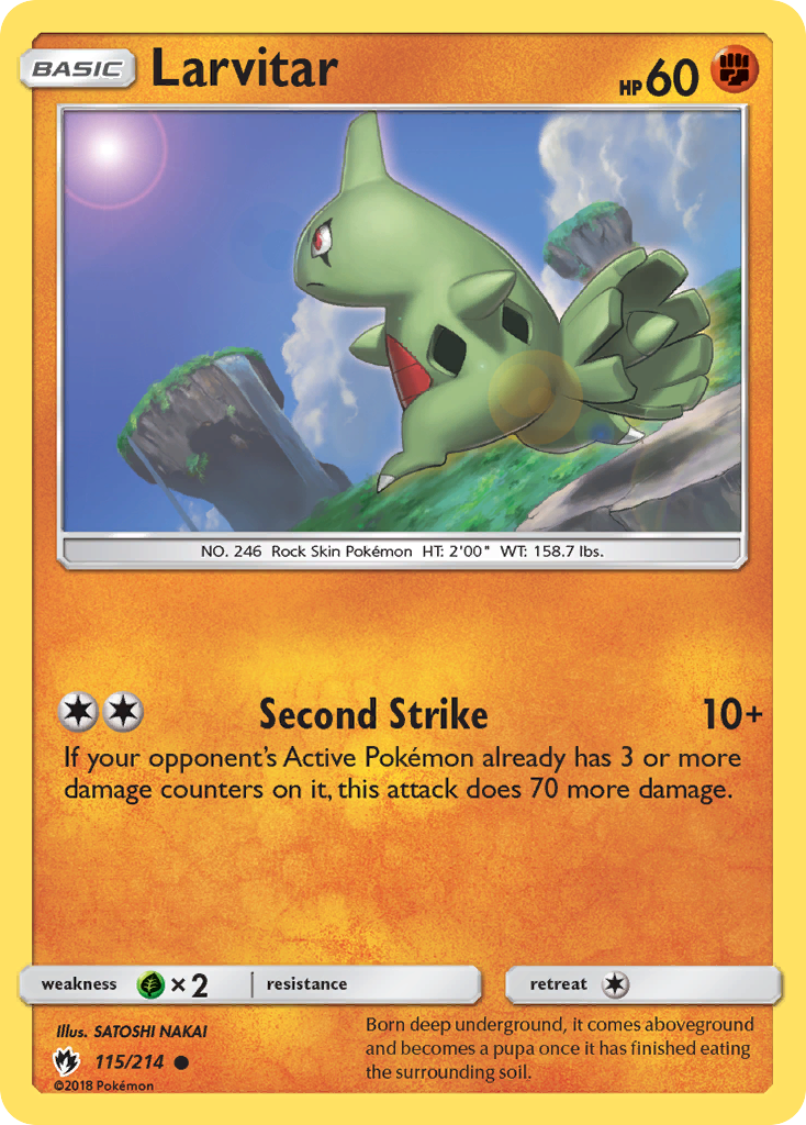 Larvitar (115/214) [Sun & Moon: Lost Thunder] | Anubis Games and Hobby