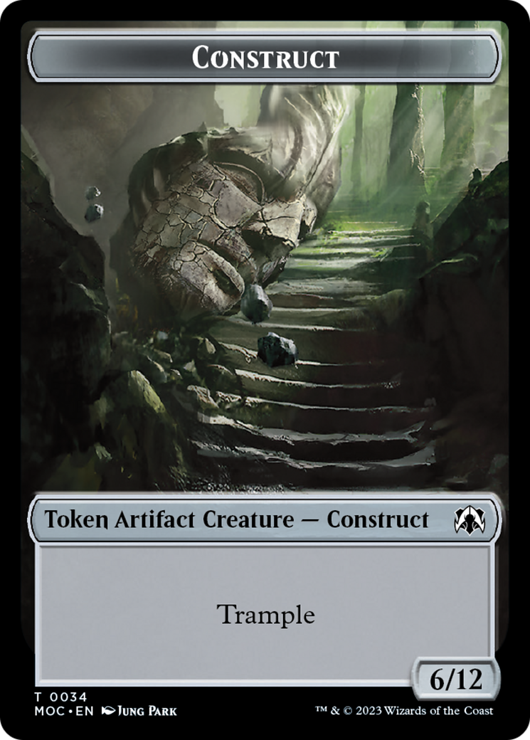 Phyrexian Golem // Construct Double-Sided Token [March of the Machine Commander Tokens] | Anubis Games and Hobby