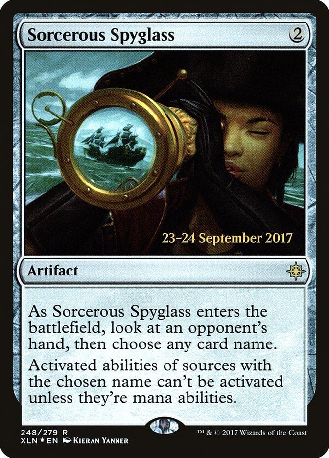 Sorcerous Spyglass [Ixalan Prerelease Promos] | Anubis Games and Hobby