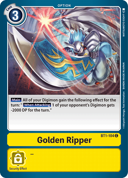 Golden Ripper [BT1-104] [Release Special Booster Ver.1.0] | Anubis Games and Hobby