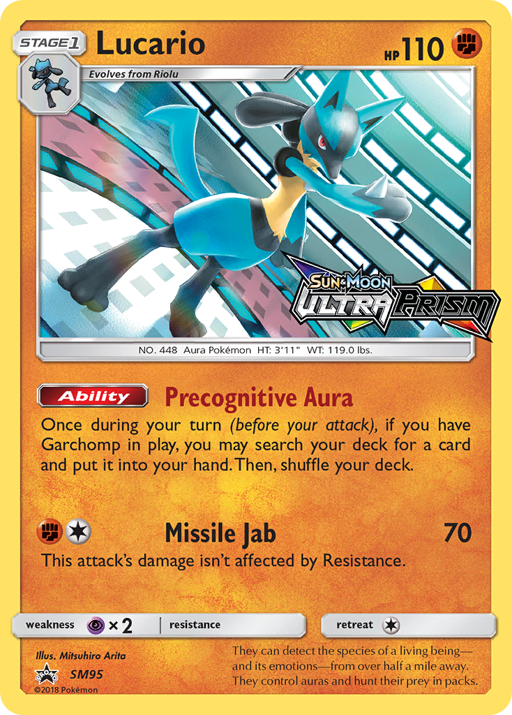 Lucario (SM95) (Prerelease Promo) [Sun & Moon: Black Star Promos] | Anubis Games and Hobby