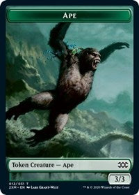 Ape // Elemental Double-Sided Token [Double Masters Tokens] | Anubis Games and Hobby