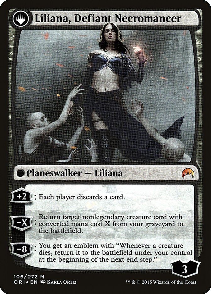 Liliana, Heretical Healer // Liliana, Defiant Necromancer [Magic Origins Prerelease Promos] | Anubis Games and Hobby