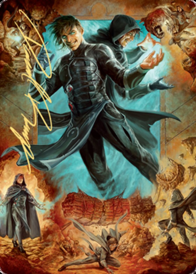 Jace, Mirror Mage 2 Art Card (Gold-Stamped Signature) [Zendikar Rising Art Series] | Anubis Games and Hobby