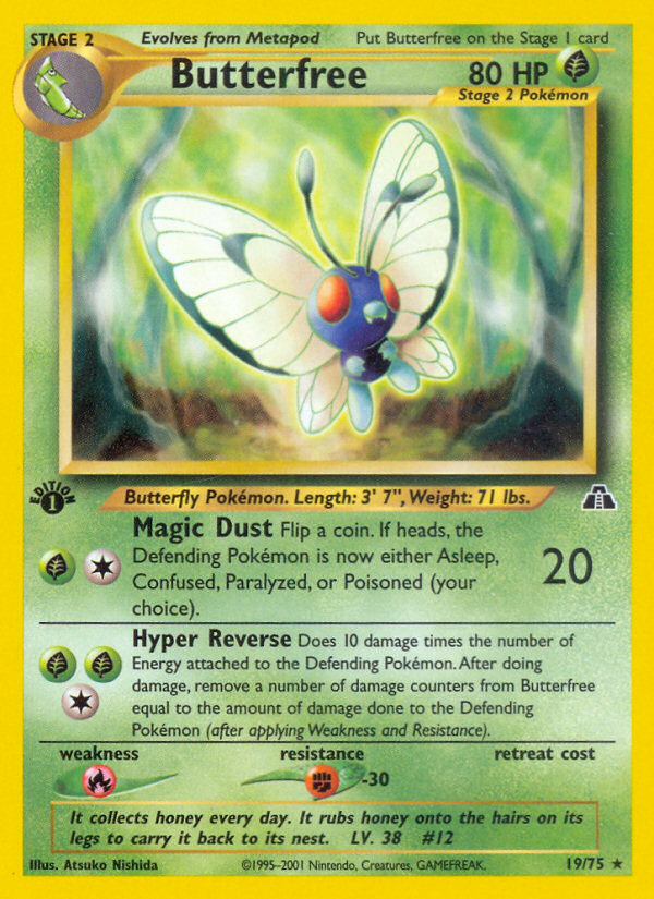 Butterfree (19/75) [Neo Discovery 1st Edition] | Anubis Games and Hobby