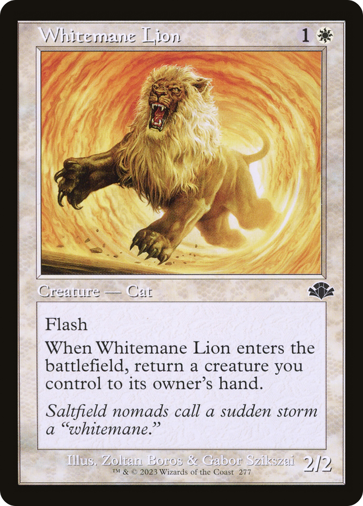 Whitemane Lion (Retro) [Dominaria Remastered] | Anubis Games and Hobby