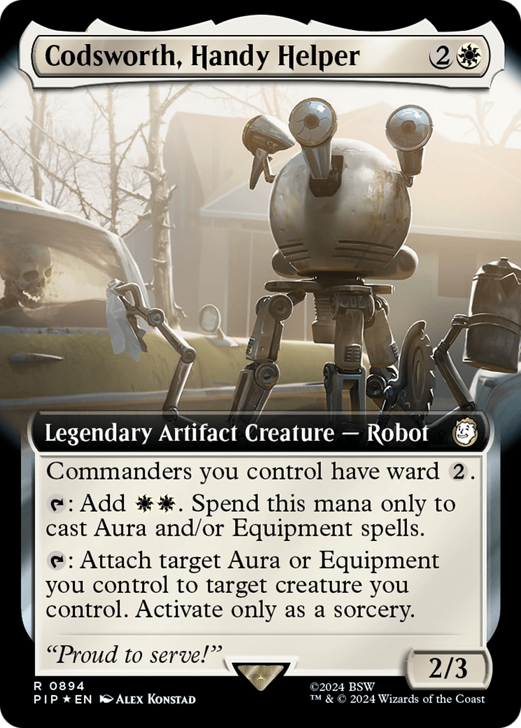 Codsworth, Handy Helper (Extended Art) (Surge Foil) [Fallout] | Anubis Games and Hobby