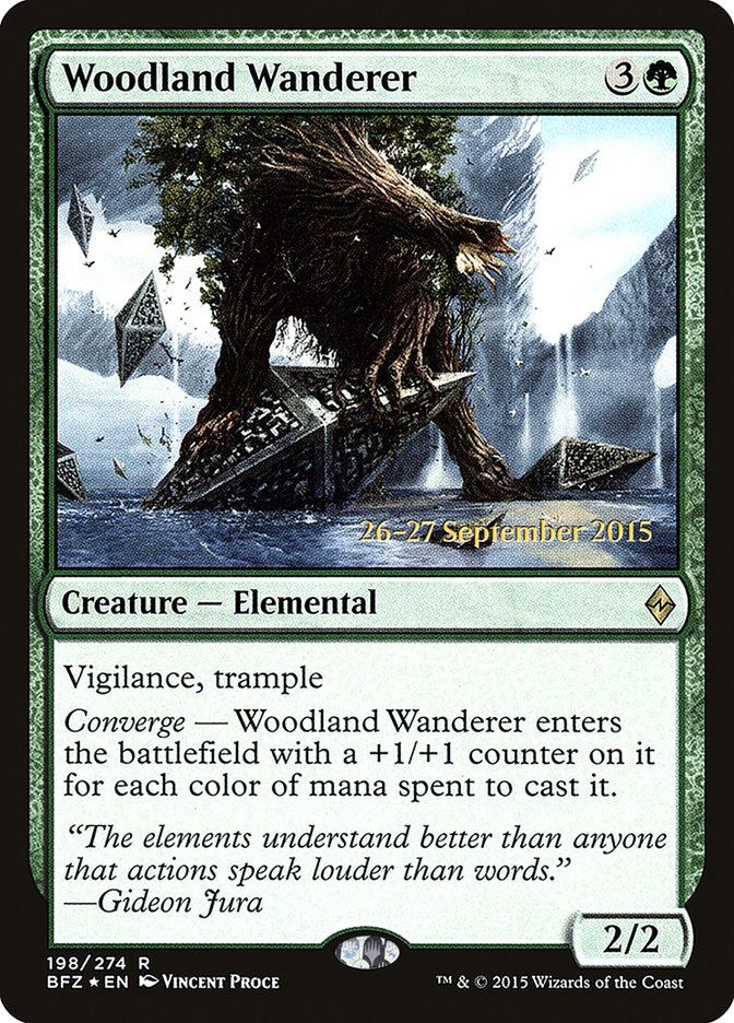Woodland Wanderer [Battle for Zendikar Prerelease Promos] | Anubis Games and Hobby