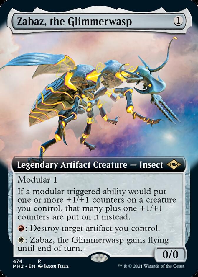 Zabaz, the Glimmerwasp (Extended Art) [Modern Horizons 2] | Anubis Games and Hobby