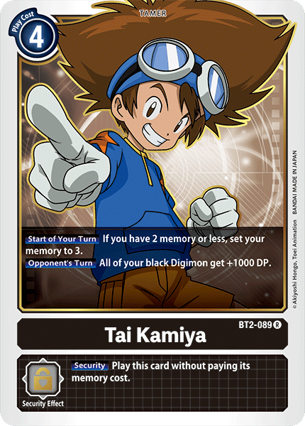 Tai Kamiya [BT2-089] [Release Special Booster Ver.1.0] | Anubis Games and Hobby