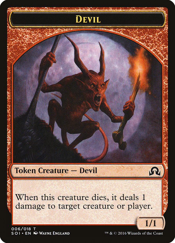 Devil Token [Shadows over Innistrad Tokens] | Anubis Games and Hobby