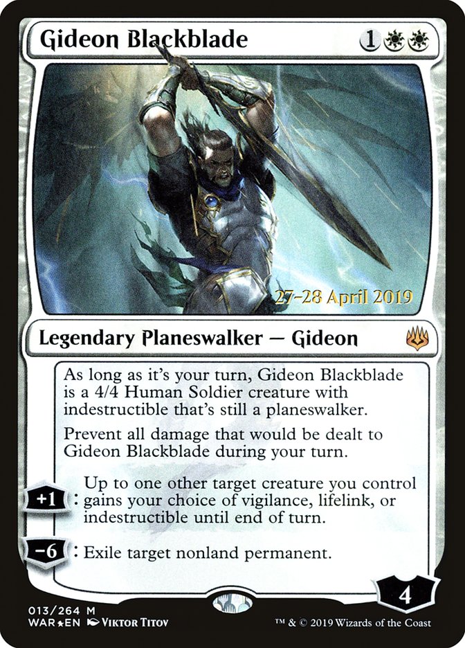 Gideon Blackblade [War of the Spark Prerelease Promos] | Anubis Games and Hobby