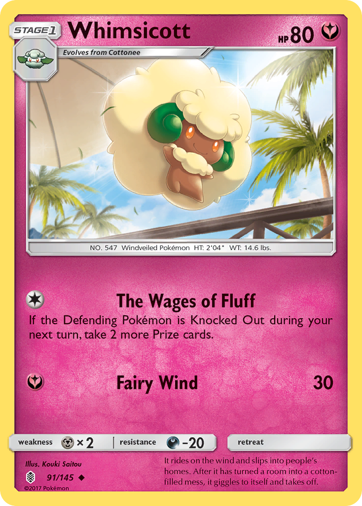 Whimsicott (91/145) [Sun & Moon: Guardians Rising] | Anubis Games and Hobby