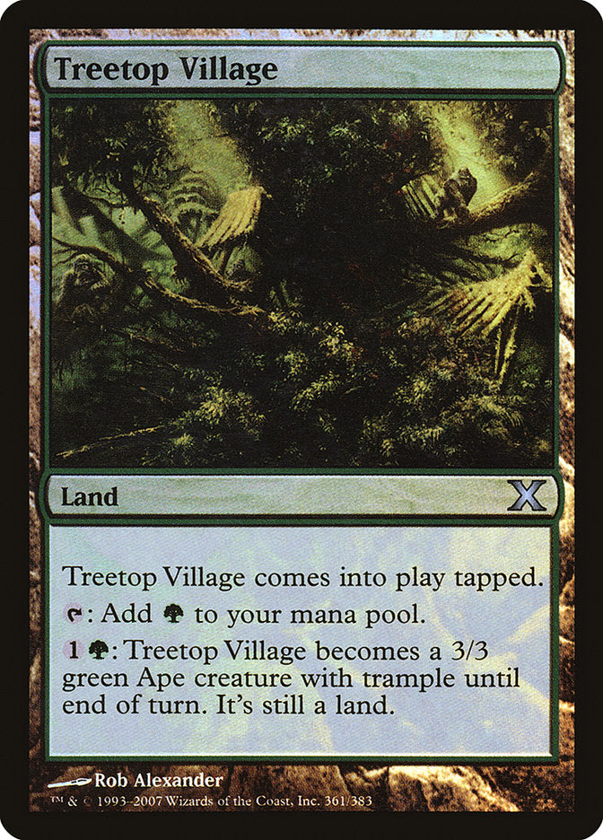 Treetop Village (Premium Foil) [Tenth Edition] | Anubis Games and Hobby