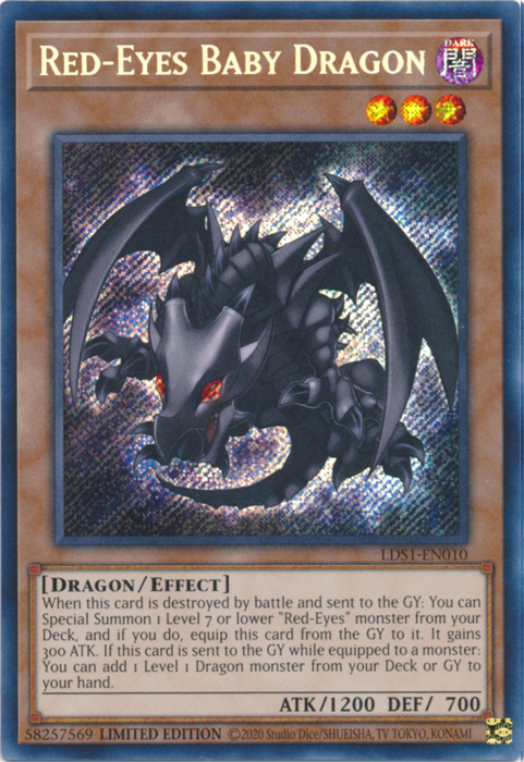 Red-Eyes Baby Dragon [LDS1-EN010] Secret Rare | Anubis Games and Hobby