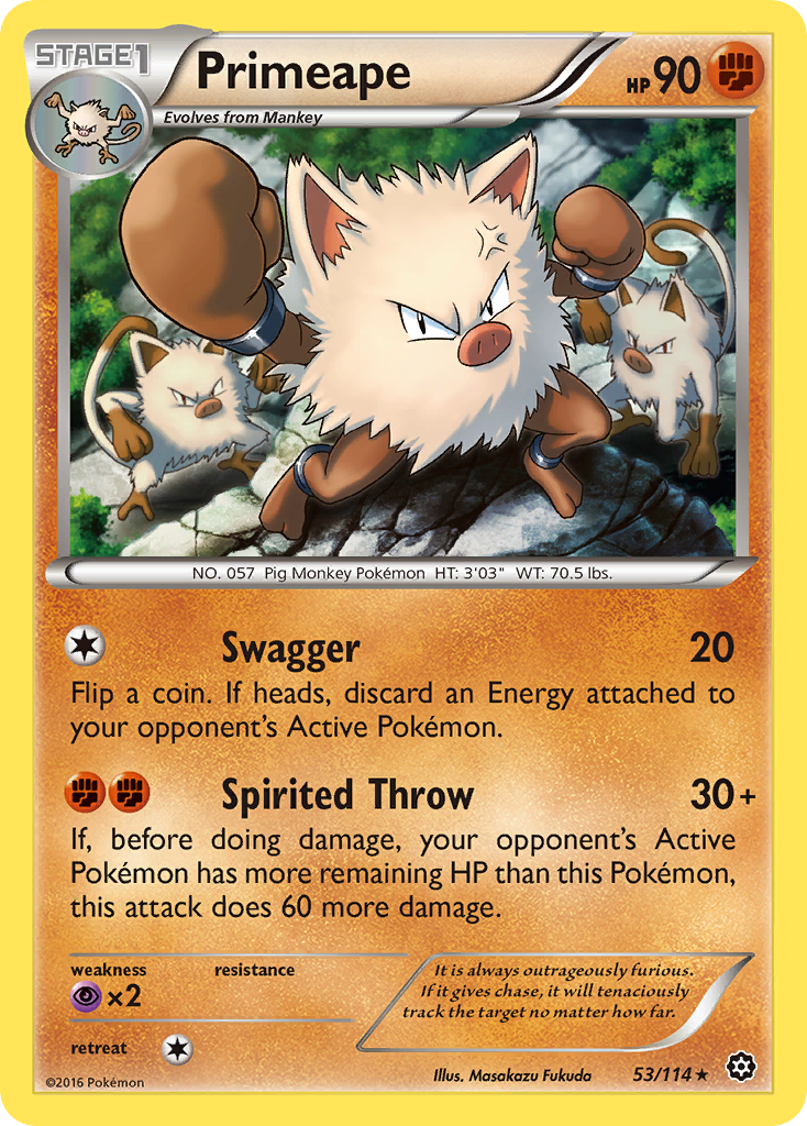 Primeape (53/114) [XY: Steam Siege] | Anubis Games and Hobby
