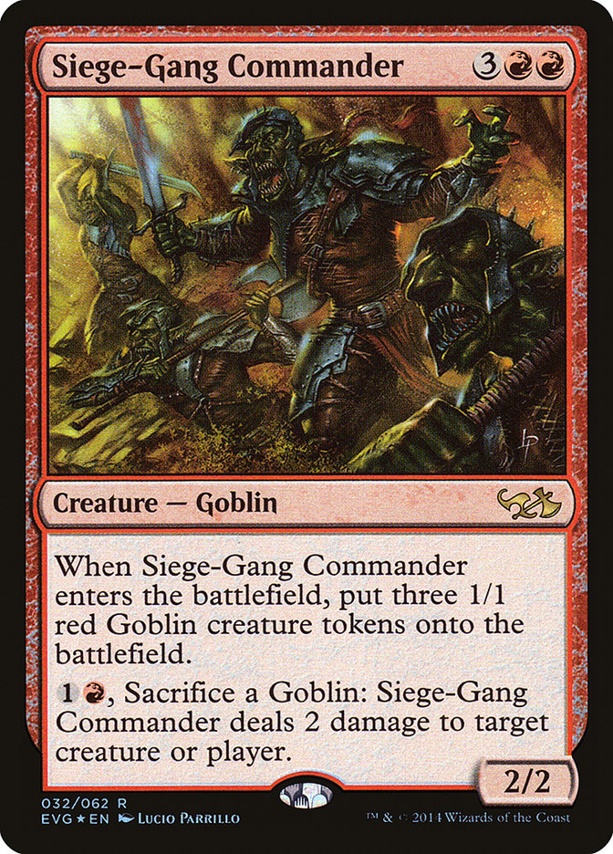 Siege-Gang Commander (Elves vs. Goblins) [Duel Decks Anthology] | Anubis Games and Hobby