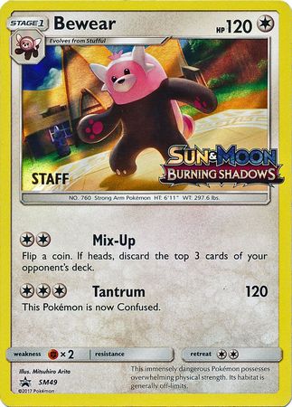 Bewear (SM49) (Staff Prerelease Promo) [Sun & Moon: Black Star Promos] | Anubis Games and Hobby