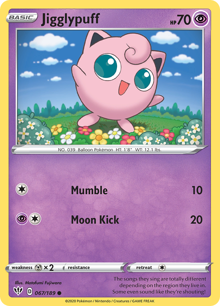 Jigglypuff (067/189) [Sword & Shield: Darkness Ablaze] | Anubis Games and Hobby