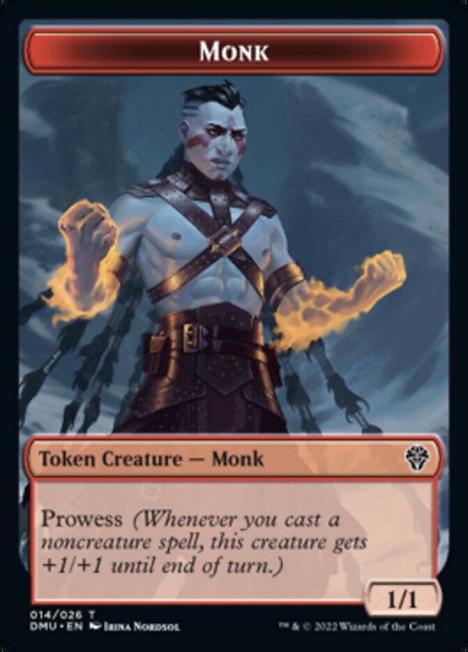 Monk Token [Dominaria United Tokens] | Anubis Games and Hobby