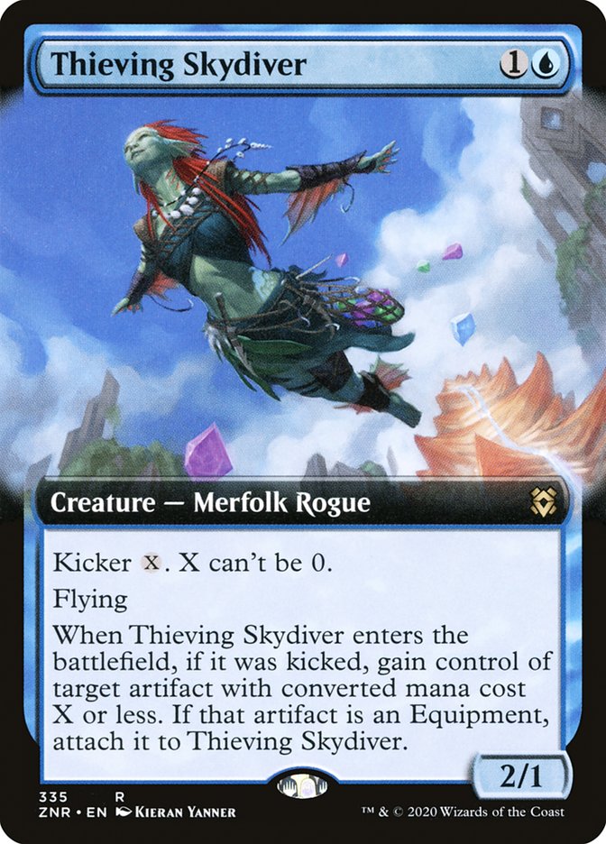 Thieving Skydiver (Extended Art) [Zendikar Rising] | Anubis Games and Hobby