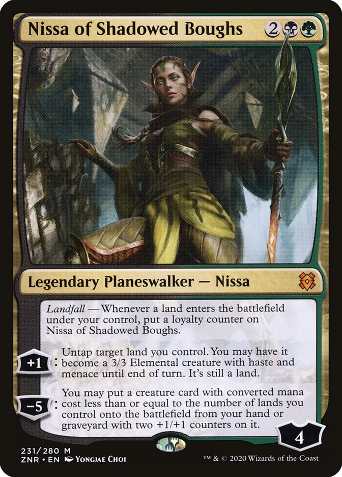 Nissa of Shadowed Boughs [Zendikar Rising] | Anubis Games and Hobby