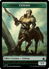 Spirit (0018) // Centaur Double-Sided Token [Ravnica Remastered Tokens] | Anubis Games and Hobby