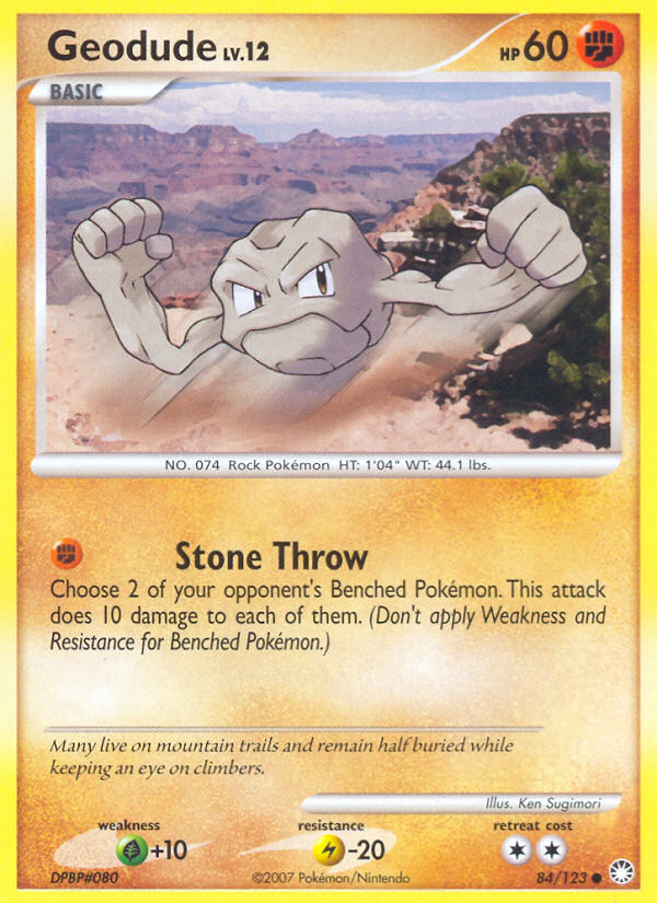 Geodude (84/123) [Diamond & Pearl: Mysterious Treasures] | Anubis Games and Hobby