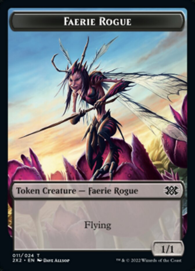 Faerie Rogue // Soldier Double-Sided Token [Double Masters 2022 Tokens] | Anubis Games and Hobby