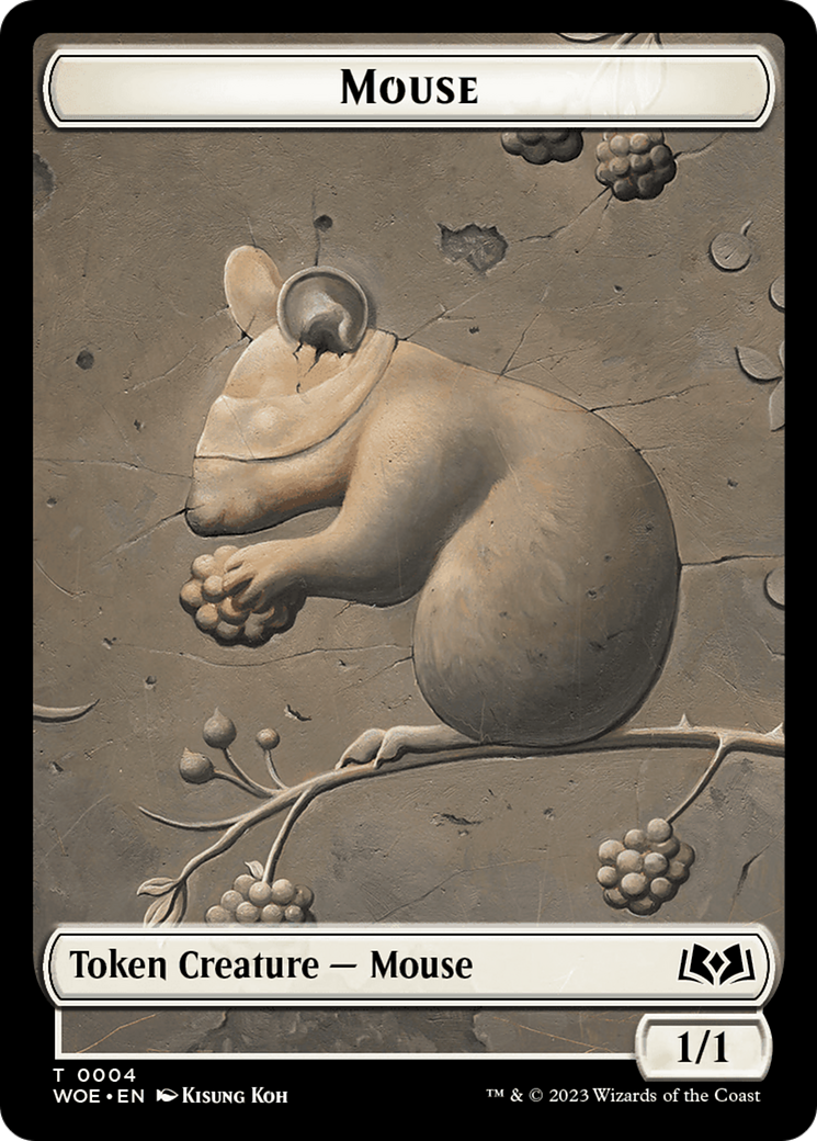 Mouse // Food (0013) Double-Sided Token [Wilds of Eldraine Tokens] | Anubis Games and Hobby