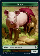 Hydra // Boar Double-Sided Token [Commander 2021 Tokens] | Anubis Games and Hobby