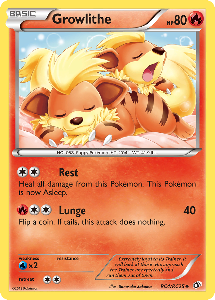 Growlithe (RC4/RC25) [Black & White: Legendary Treasures] | Anubis Games and Hobby