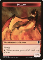 Dragon // Treasure Double-Sided Token [Commander Legends Tokens] | Anubis Games and Hobby