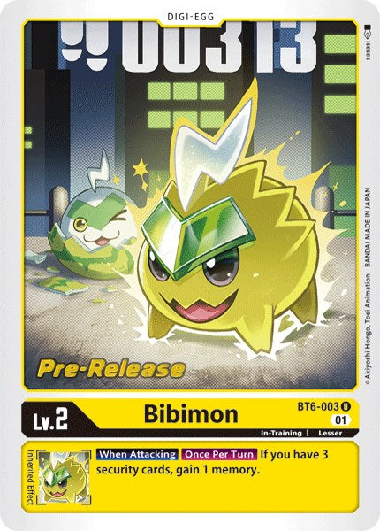 Bibimon [BT6-003] [Double Diamond Pre-Release Cards] | Anubis Games and Hobby