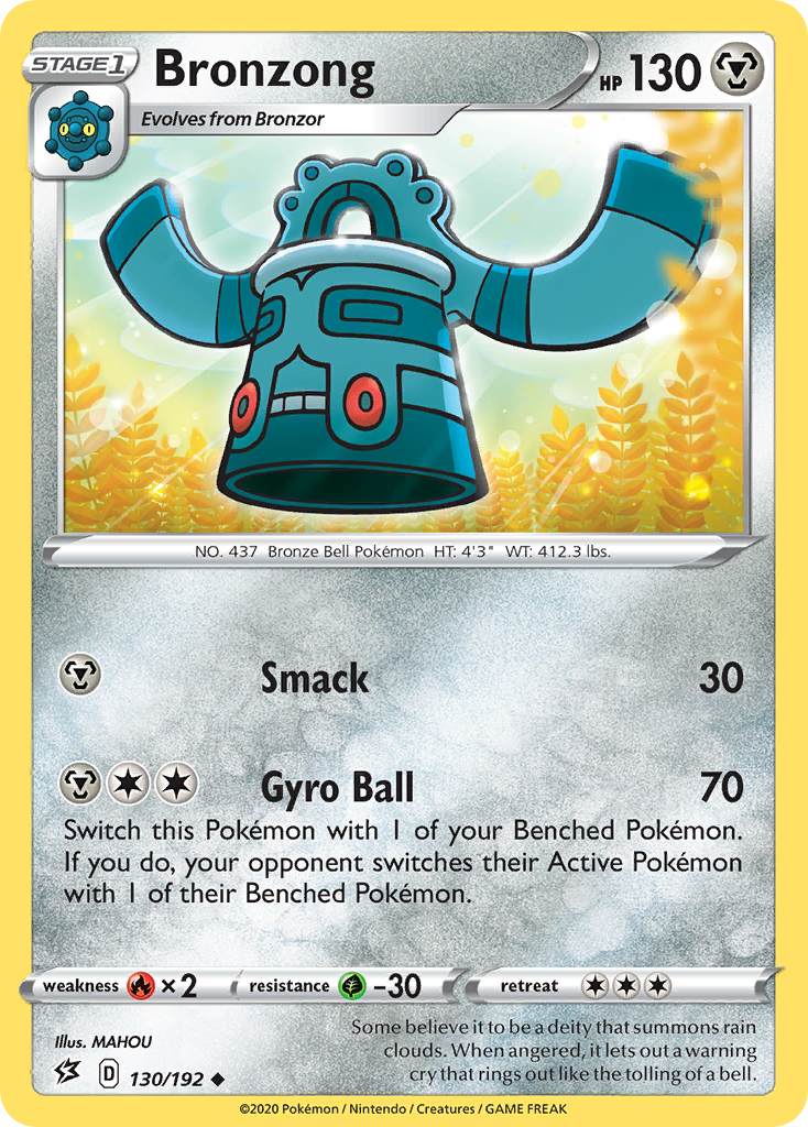 Bronzong (130/192) [Sword & Shield: Rebel Clash] | Anubis Games and Hobby