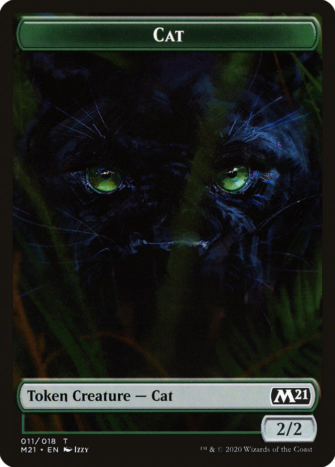 Beast // Cat (011) Double-Sided Token [Core Set 2021 Tokens] | Anubis Games and Hobby