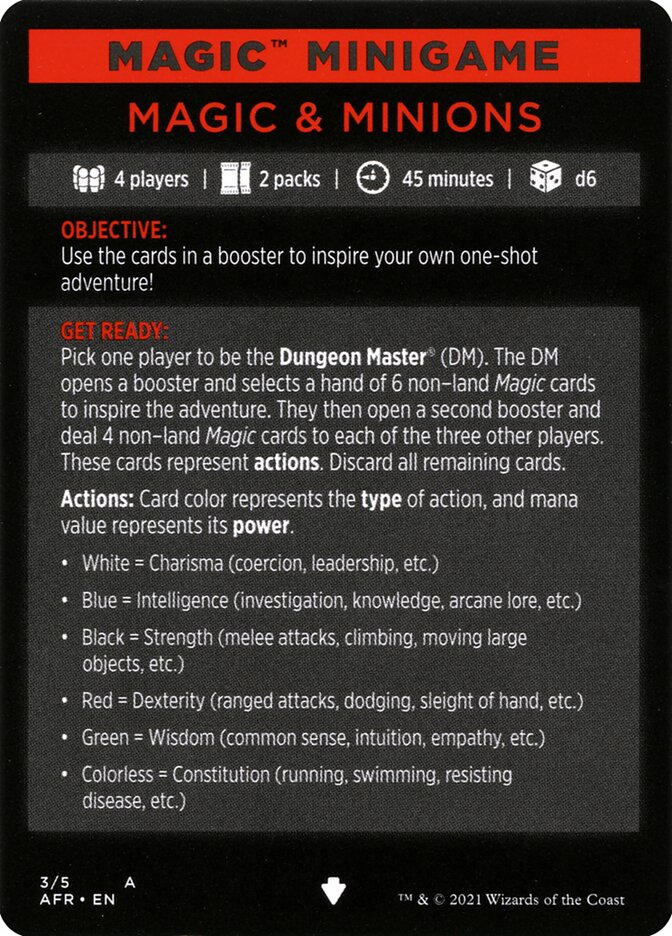 Magic & Minions (Magic Minigame) [Dungeons & Dragons: Adventures in the Forgotten Realms Minigame] | Anubis Games and Hobby