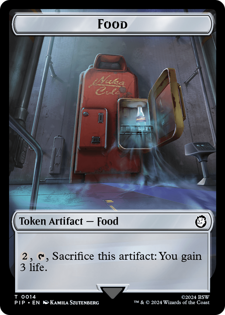 Food (0014) // Soldier (0004) Double-Sided Token [Fallout Tokens] | Anubis Games and Hobby