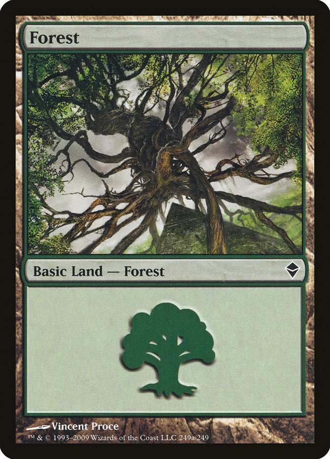 Forest (249a) [Zendikar] | Anubis Games and Hobby