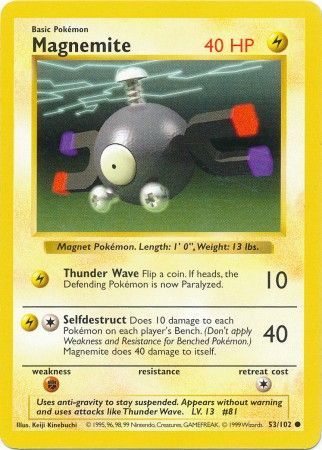 Magnemite (53/102) [Base Set Shadowless Unlimited] | Anubis Games and Hobby