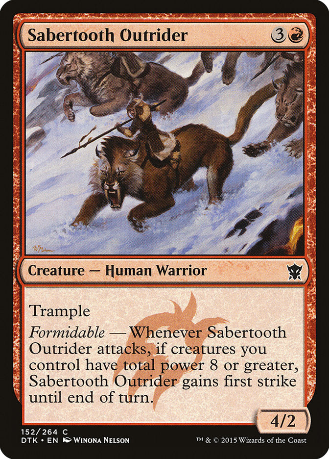 Sabertooth Outrider [Dragons of Tarkir] | Anubis Games and Hobby