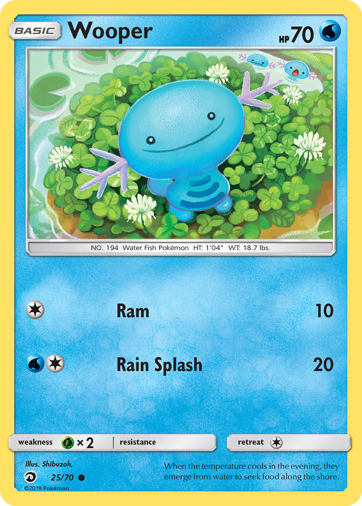 Wooper (25/70) [Sun & Moon: Dragon Majesty] | Anubis Games and Hobby