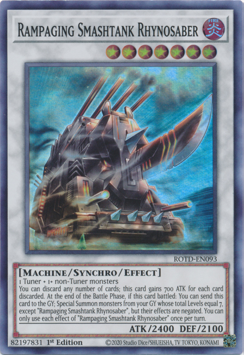 Rampaging Smashtank Rhynosaber [ROTD-EN093] Super Rare | Anubis Games and Hobby