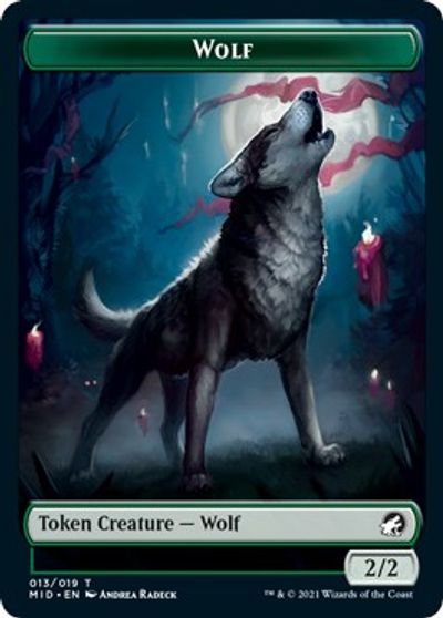 Centaur // Wolf Double-Sided Token [Innistrad: Midnight Hunt Commander Tokens] | Anubis Games and Hobby